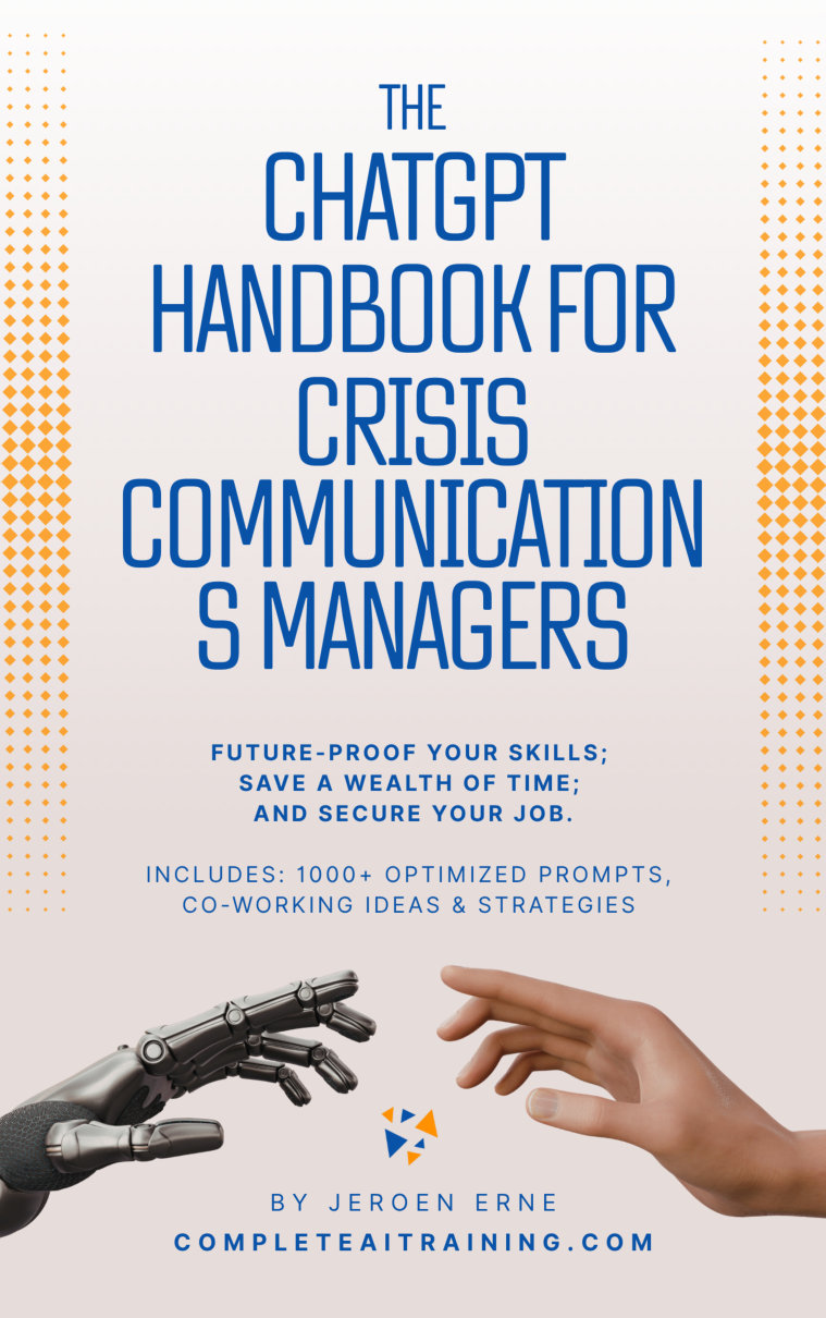 Cover of The ChatGPT Handbook for Crisis Communications Managers