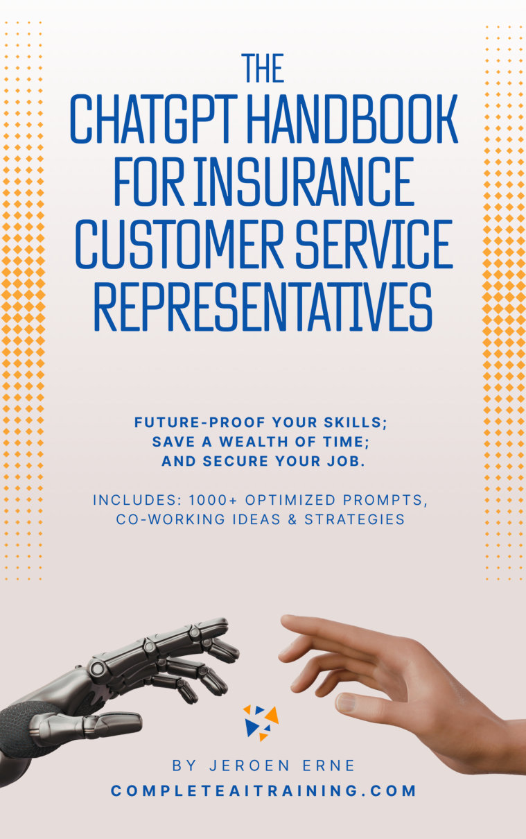Cover of The ChatGPT Handbook for Insurance Customer Service Representatives