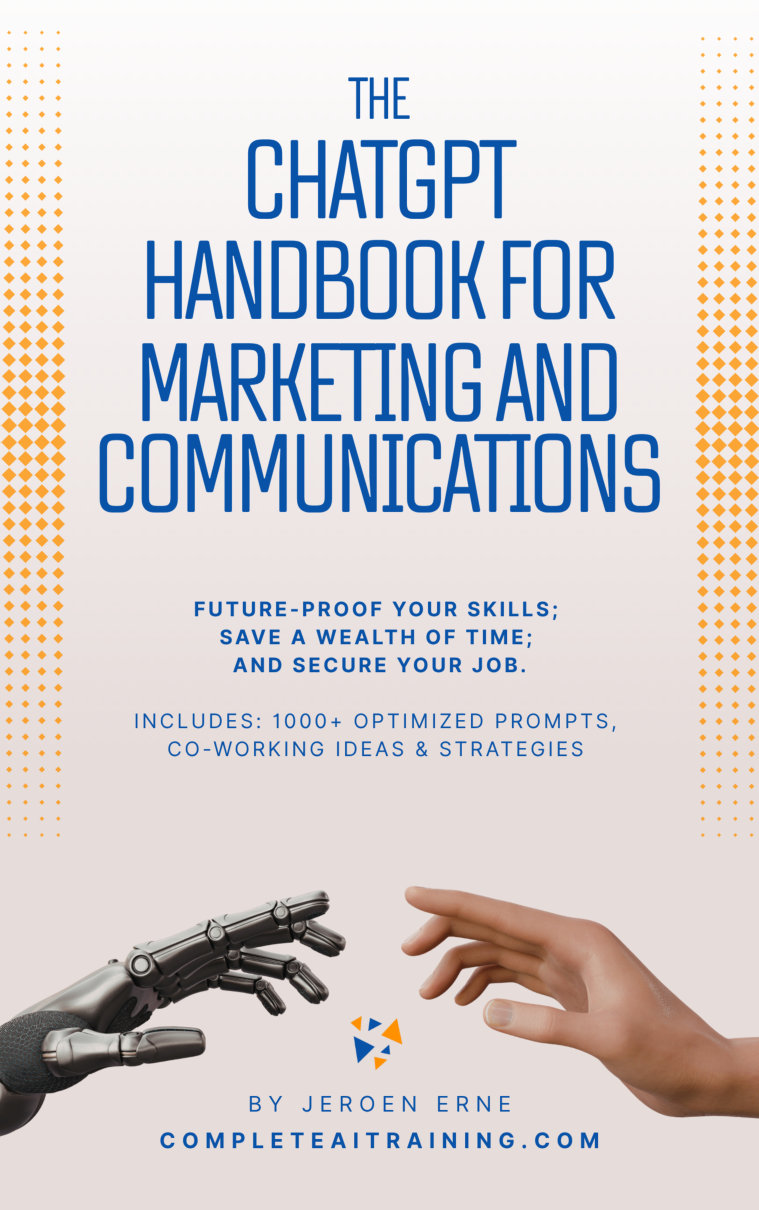 Cover of The ChatGPT Handbook for Marketing and Communications