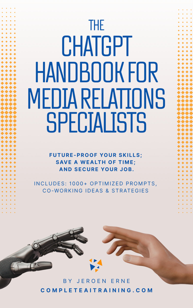 Cover of The ChatGPT Handbook for Media Relations Specialists