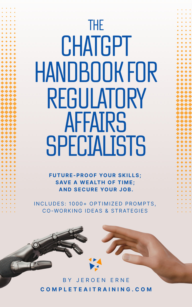 Cover of The ChatGPT Handbook for Regulatory Affairs Specialists