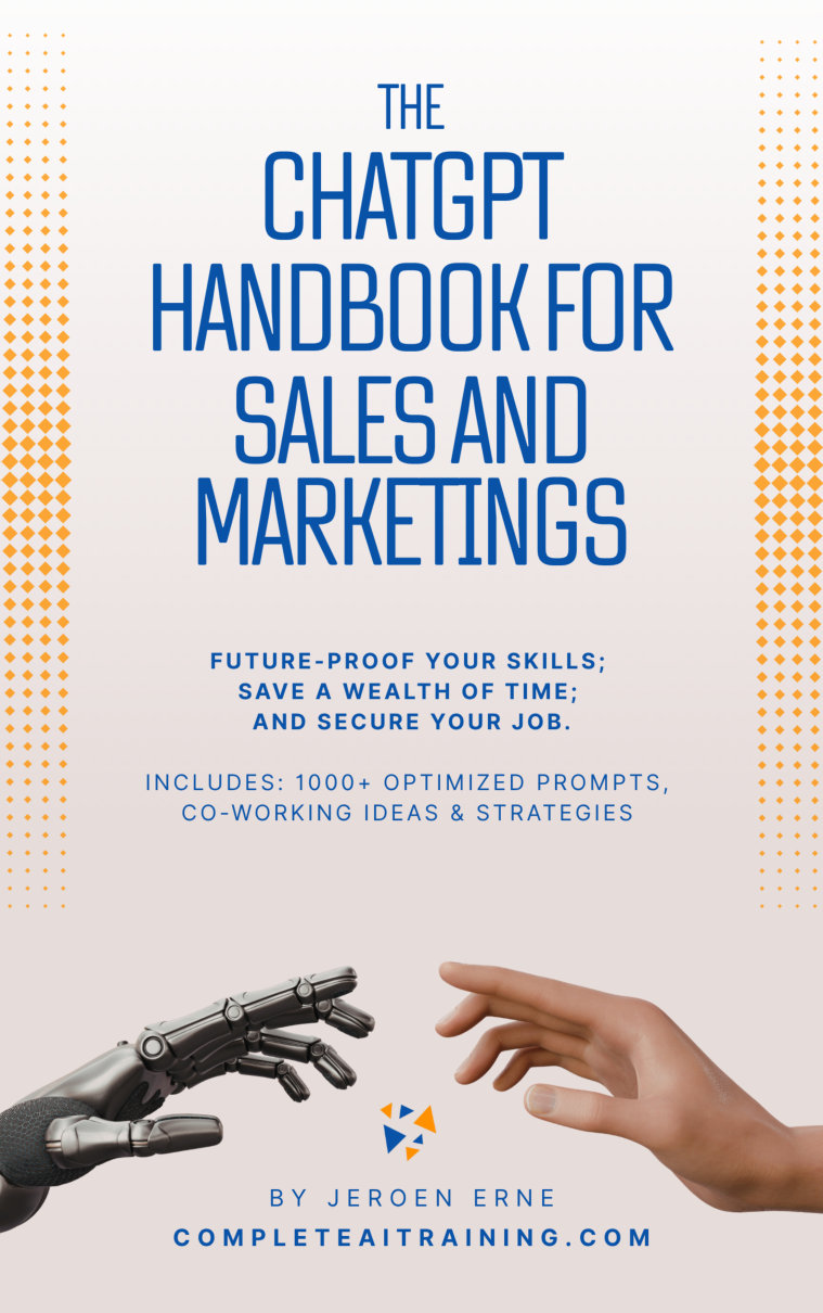 Cover of The ChatGPT Handbook for Sales and Marketings