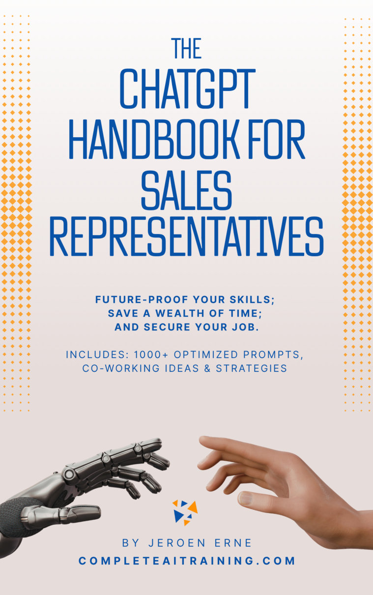 Cover of The ChatGPT Handbook for Sales Representatives
