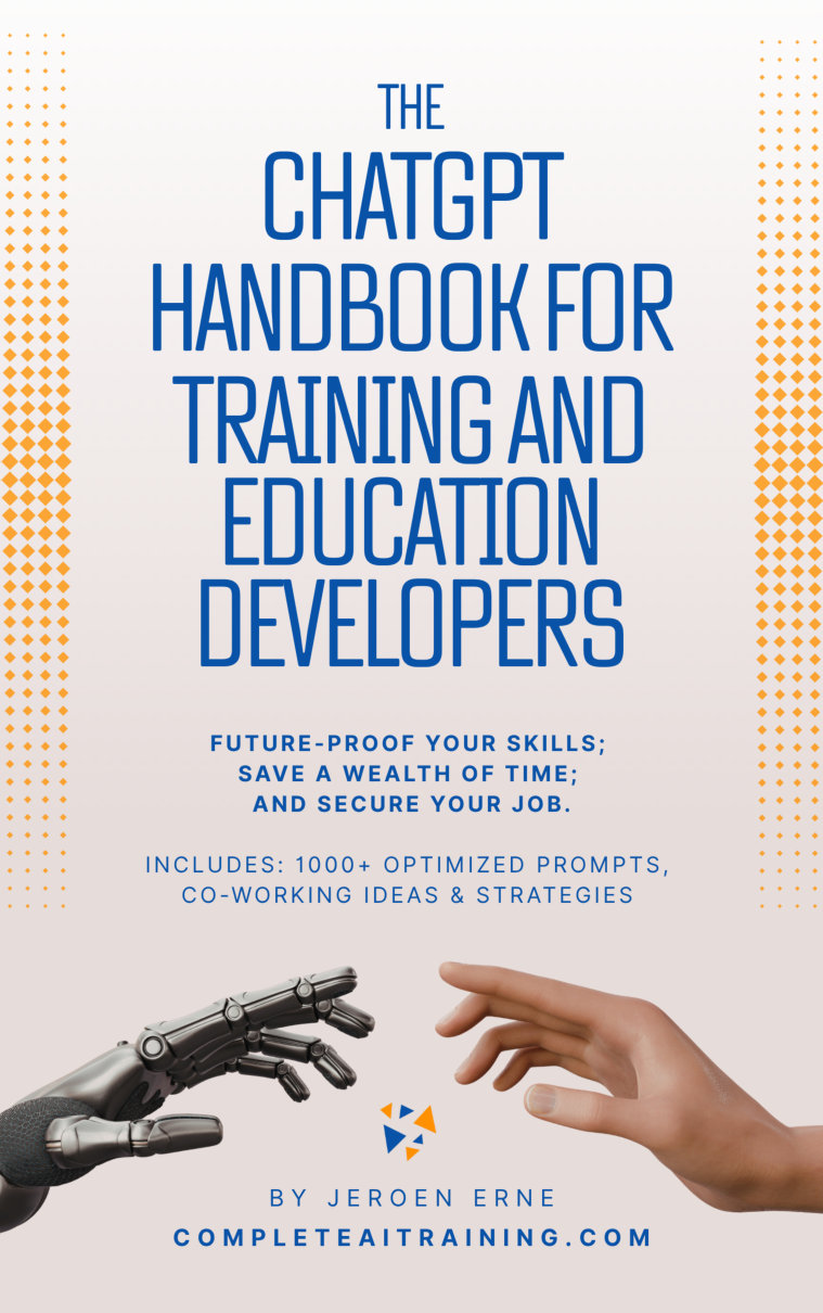 Cover of The ChatGPT Handbook for Training and Education Developers