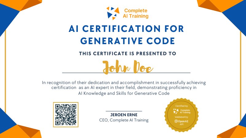 AI Certifications for Generative Code