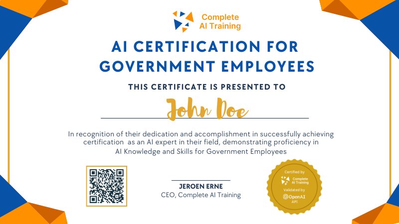 AI Certifications for Government Employees