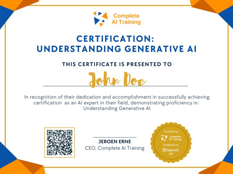 Certification: Understanding Generative AI