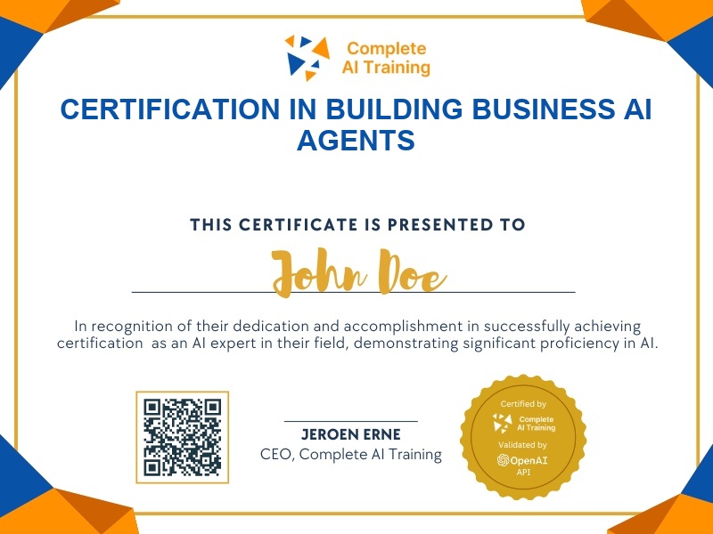 Certification in Building Business AI Agents