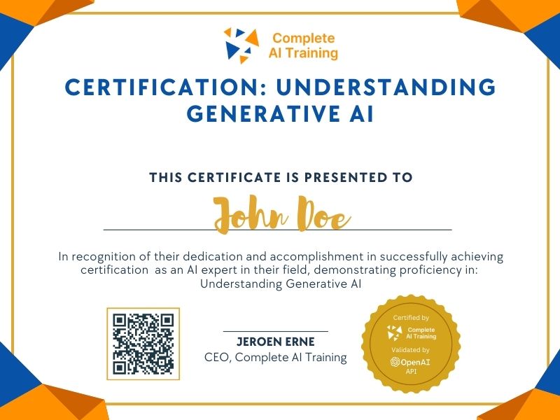 Certification: Understanding Generative AI