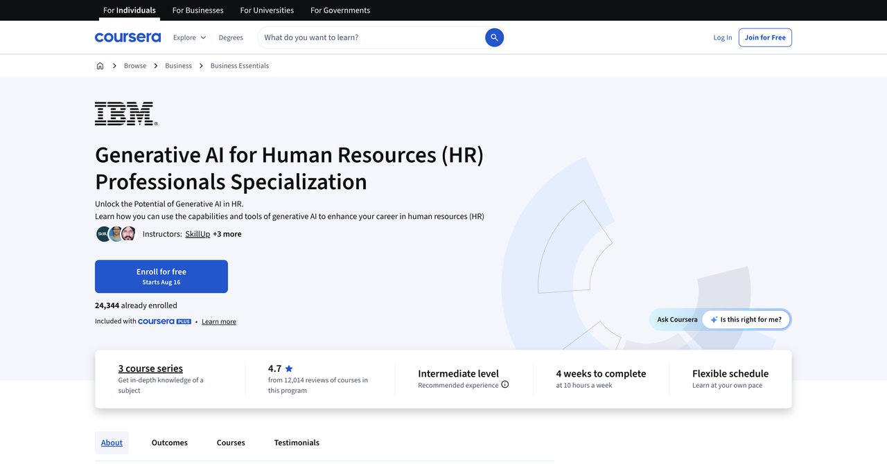 Generative AI for Human Resources (HR) Professionals