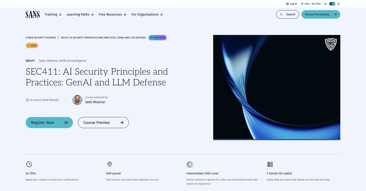 SEC411 AI Security Principles