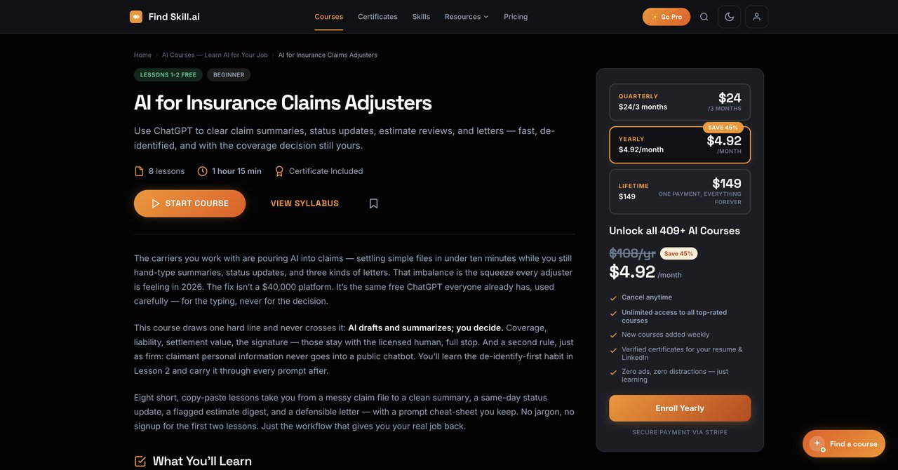 AI for Claims Adjusters