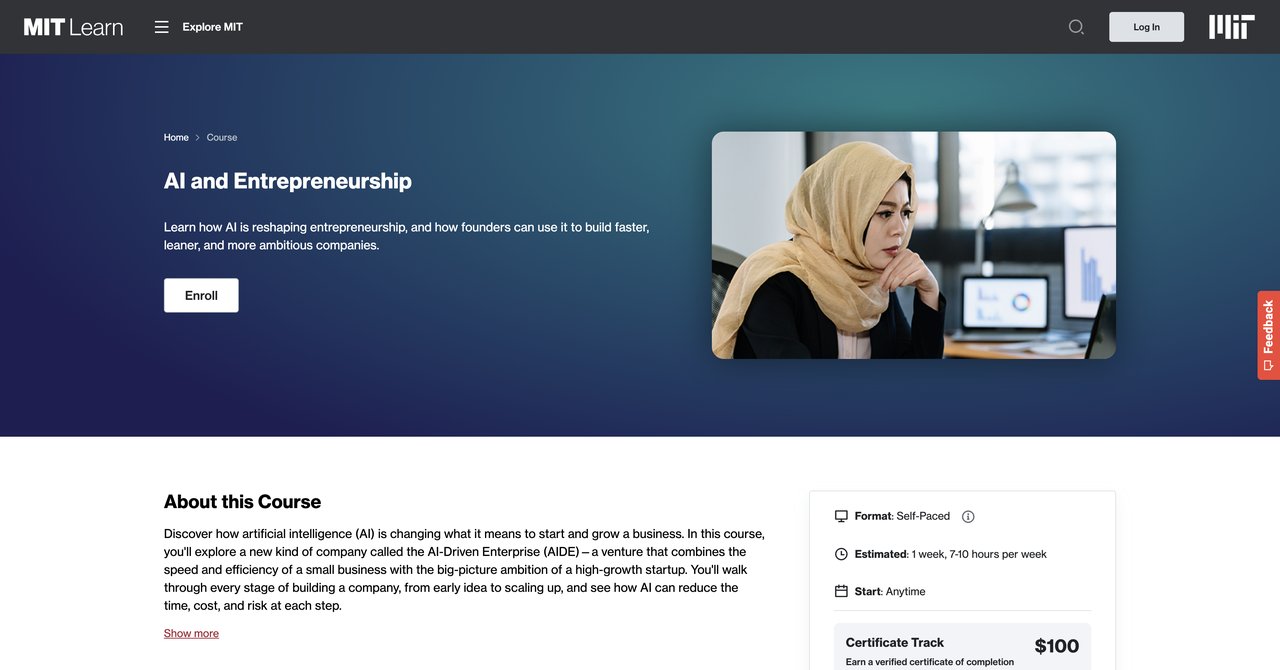 AI and Entrepreneurship by MIT Learn