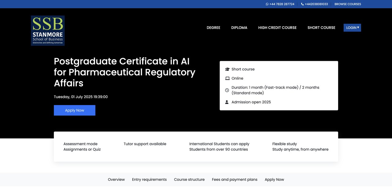 Postgraduate Certificate in AI