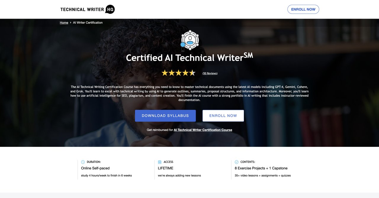 AI Technical Writing Certification