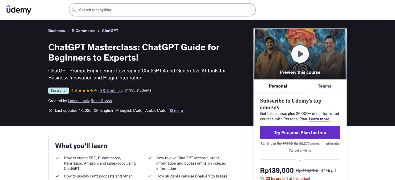 ChatGPT Masterclass