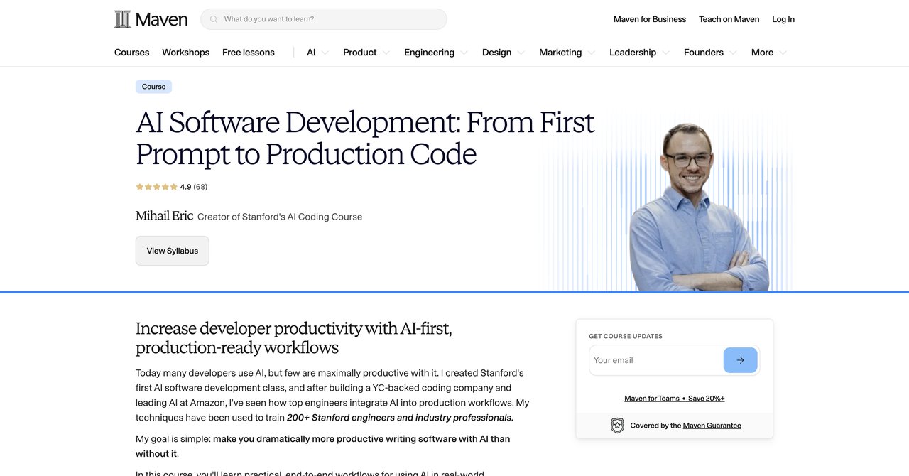 AI Software Development from First Prompt to Production Code Maven