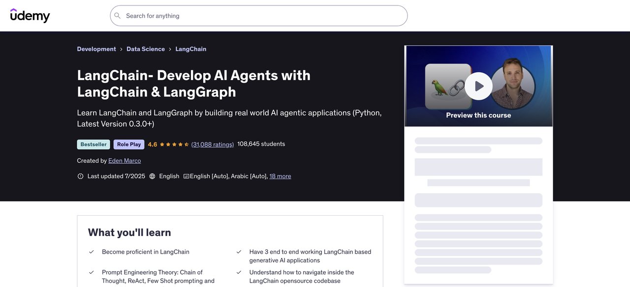 LangChain - Develop LLM Powered Applications