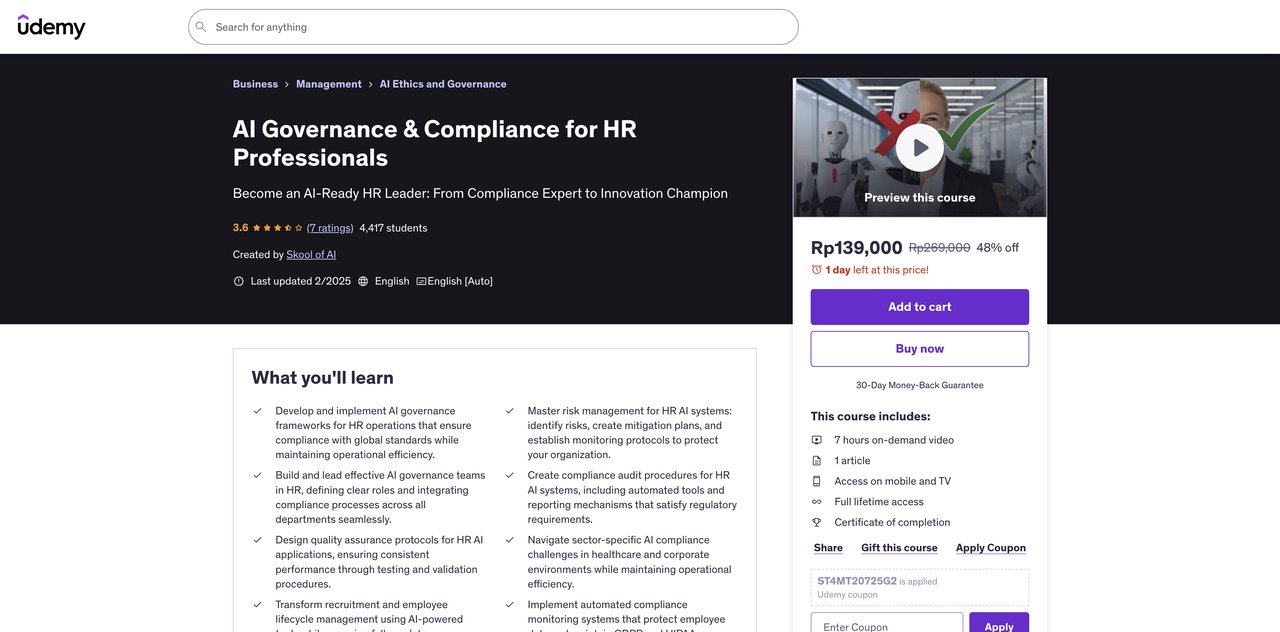 AI Governance & Compliance for HR Professionals