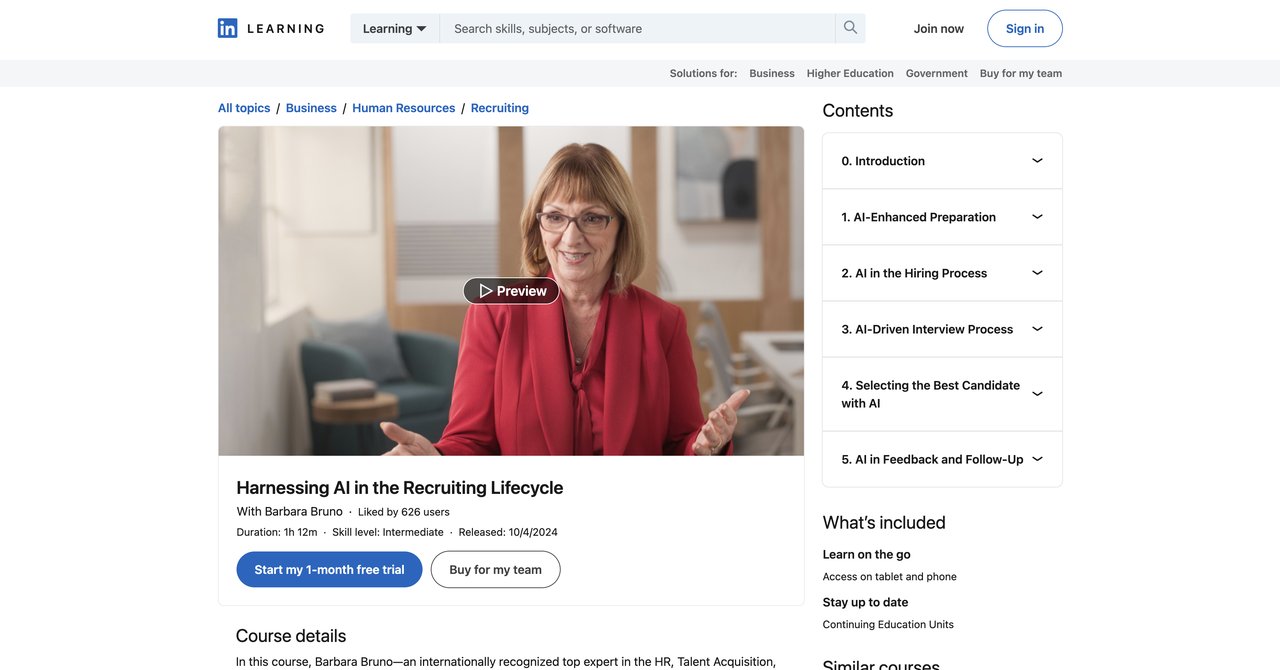 Harnessing AI in the Recruiting Lifecycle LinkedIn Learning