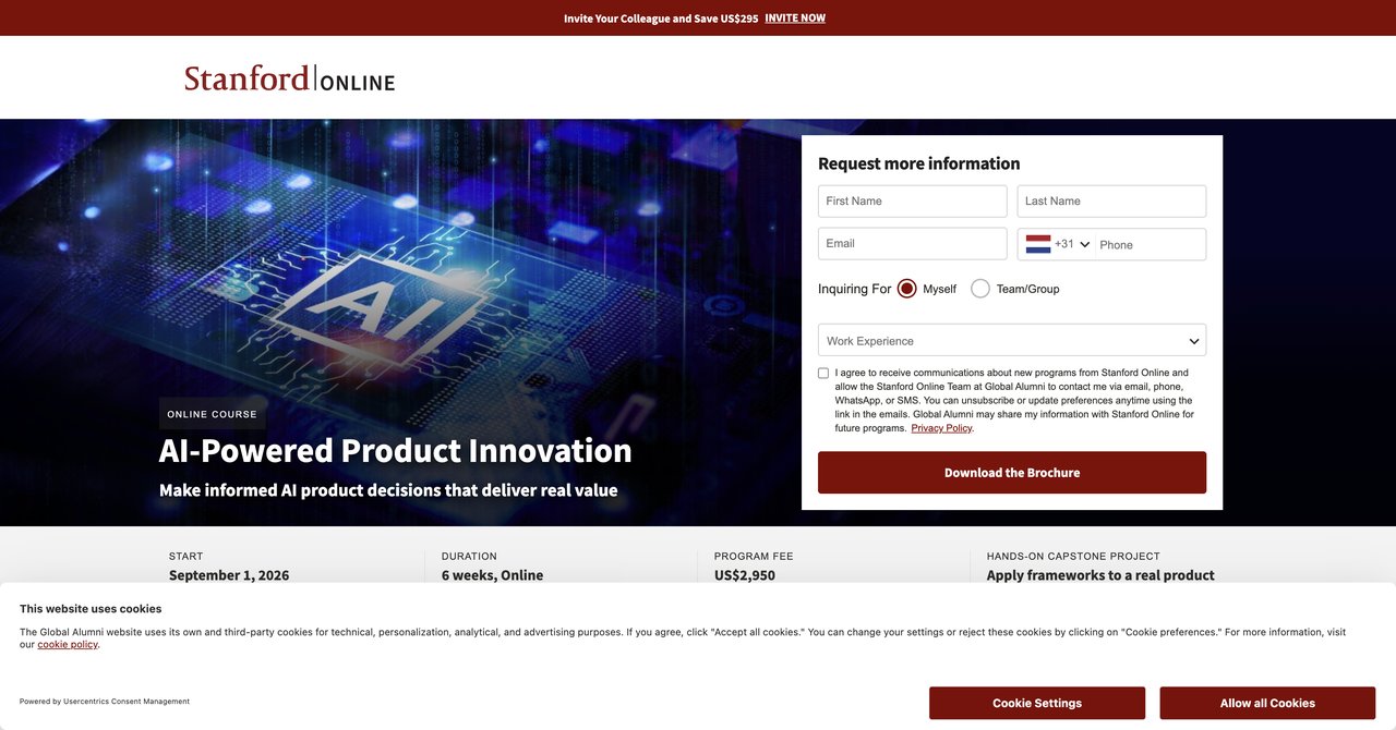 AI-Powered Product Innovation by Stanford Online