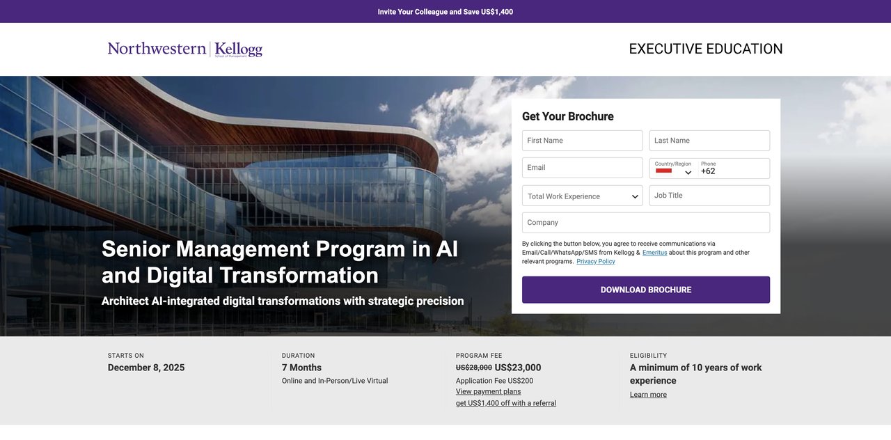 C-Suite Program in AI by Northwestern
