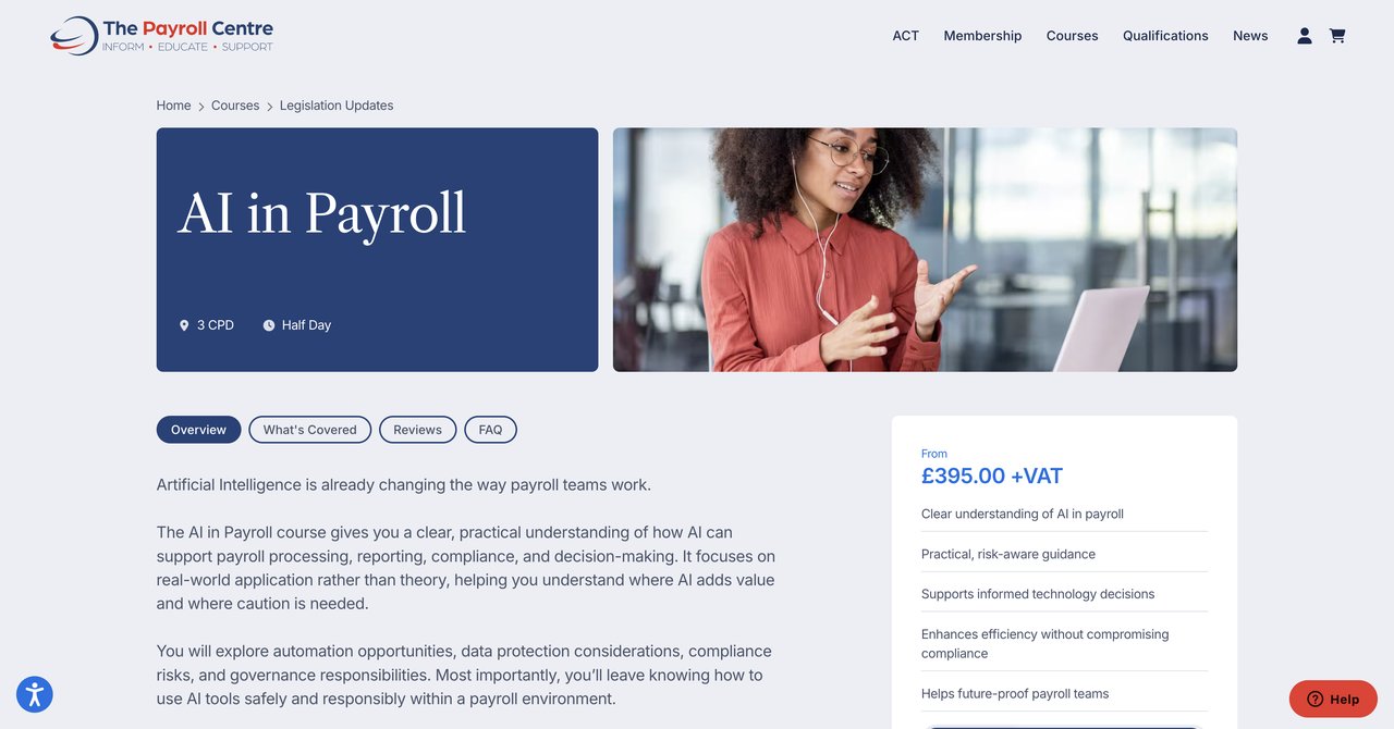 AI in Payroll by The Payroll Centre