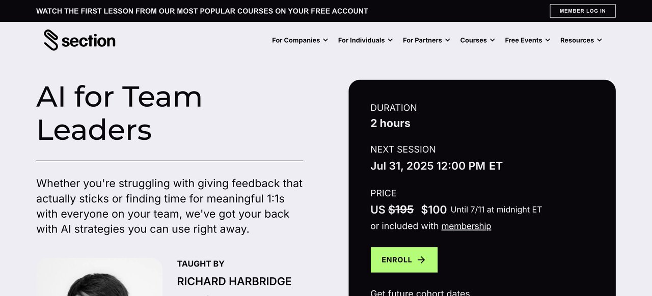 AI for Team Leaders by Section AI Academy