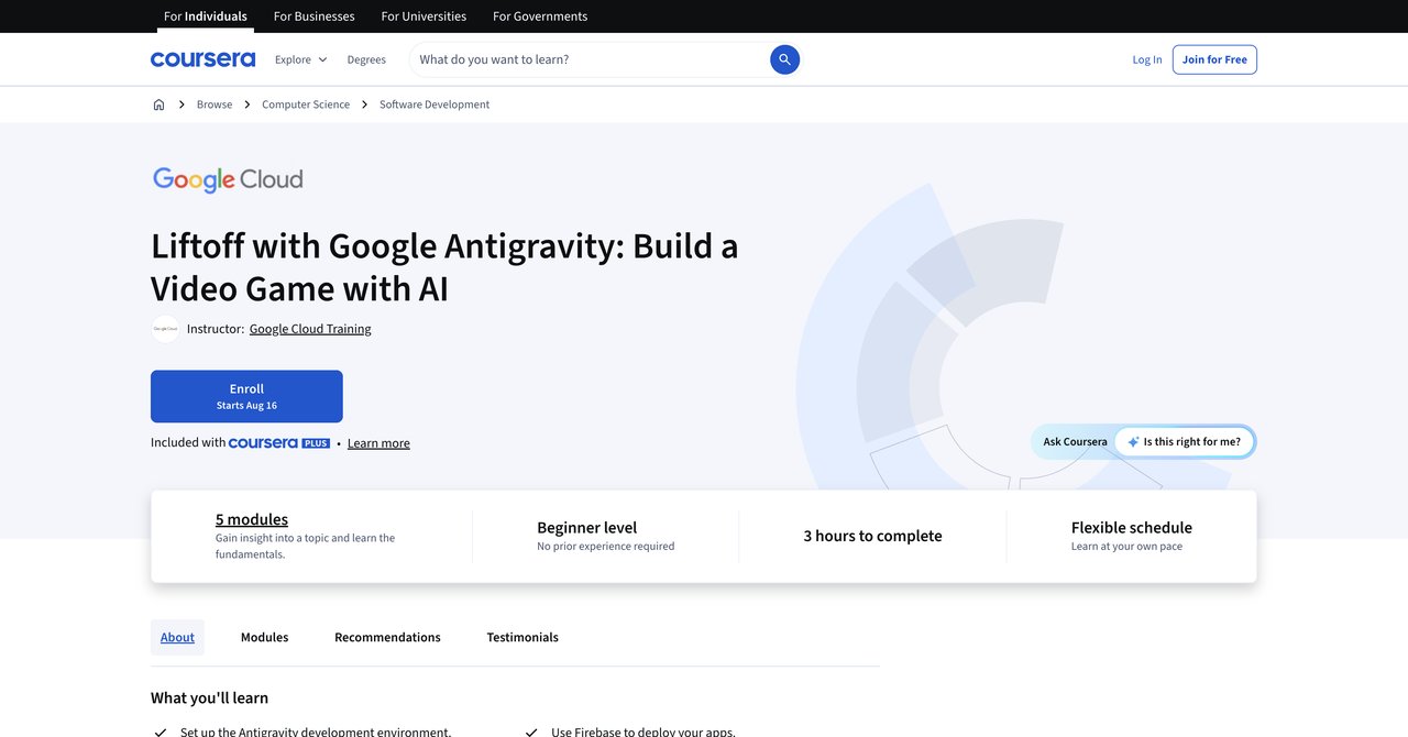 Liftoff with Google Antigravity