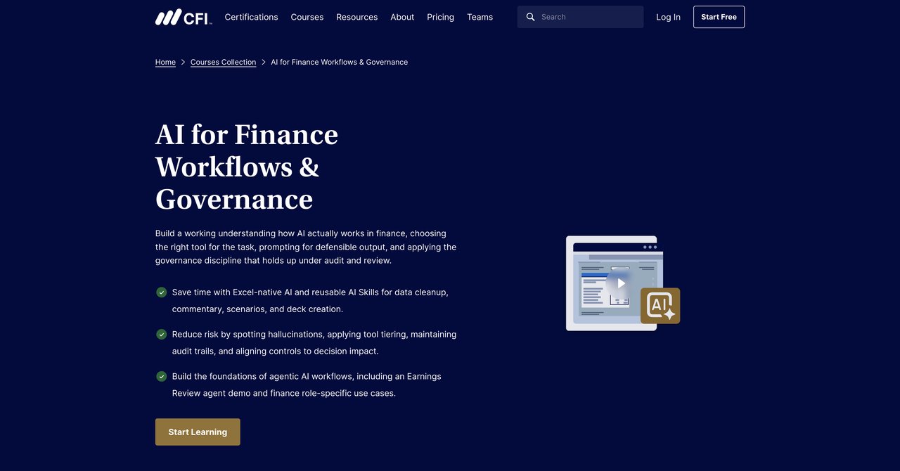 AI for Finance Workflows and Governance by CFI