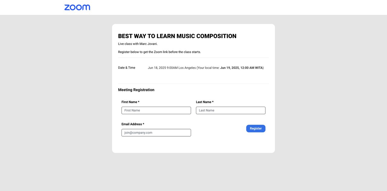 Free Live Music Composition Class