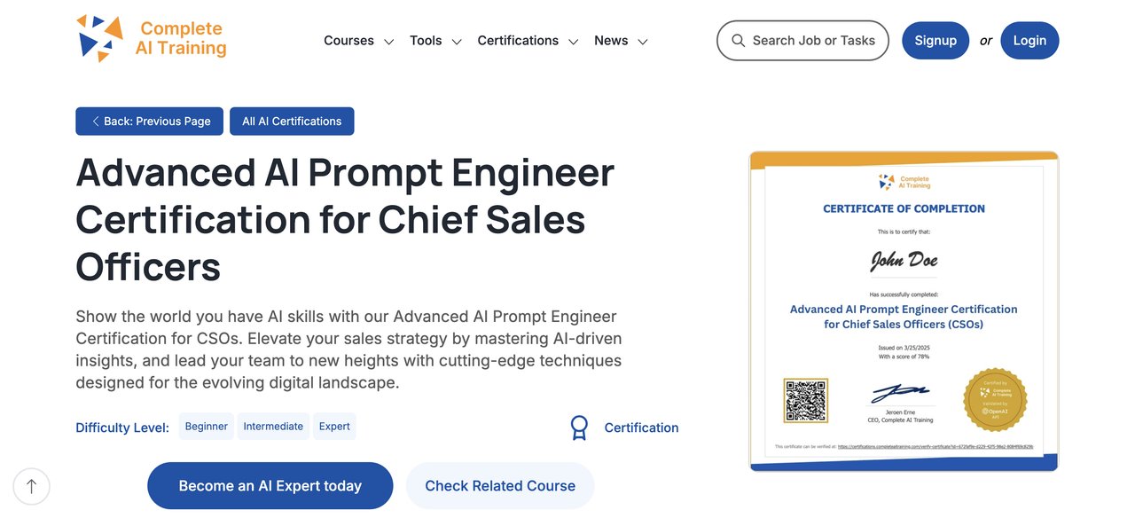 Advanced AI Prompt Engineer Certification