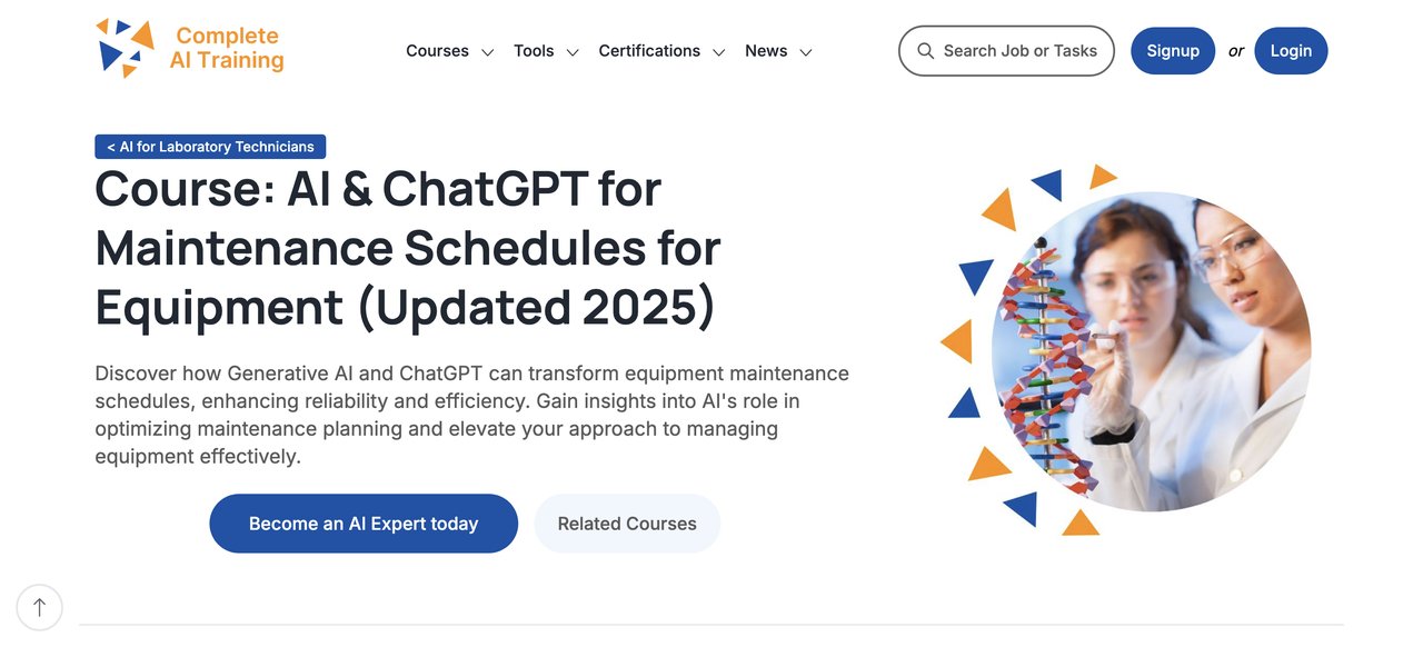 AI & ChatGPT for Maintenance Schedules for Equipment