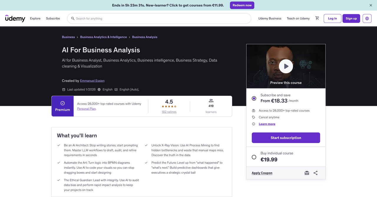 AI For Business Analysis Udemy