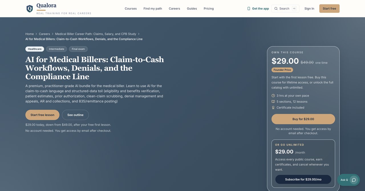 AI for Medical Billers by Qualora