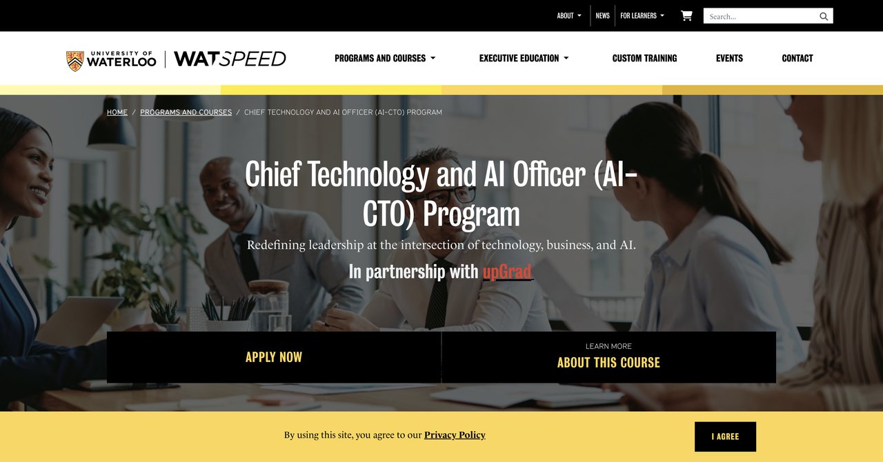 University of Waterloo AI-CTO Program