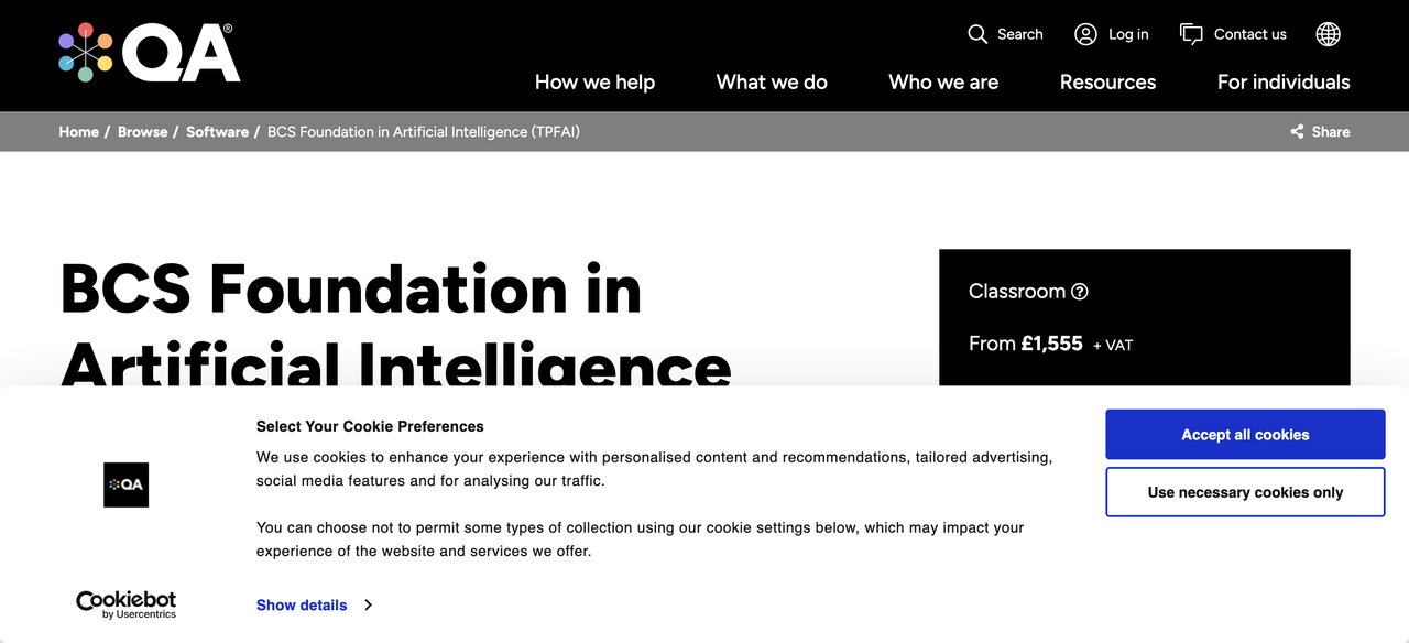BCS Foundation in AI