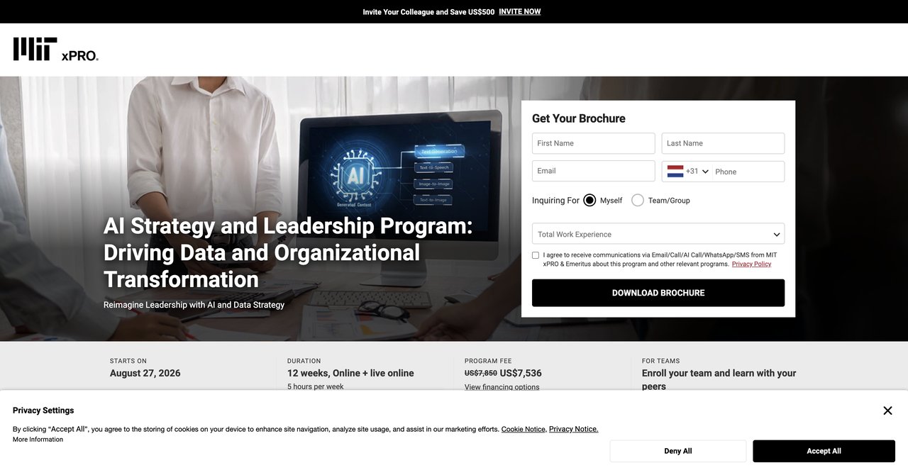 MIT xPRO - AI Strategy and Leadership