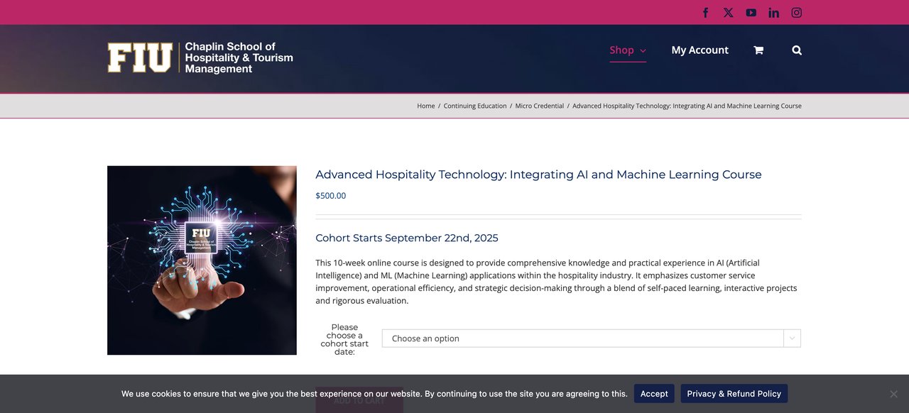Advanced Hospitality Technology Course