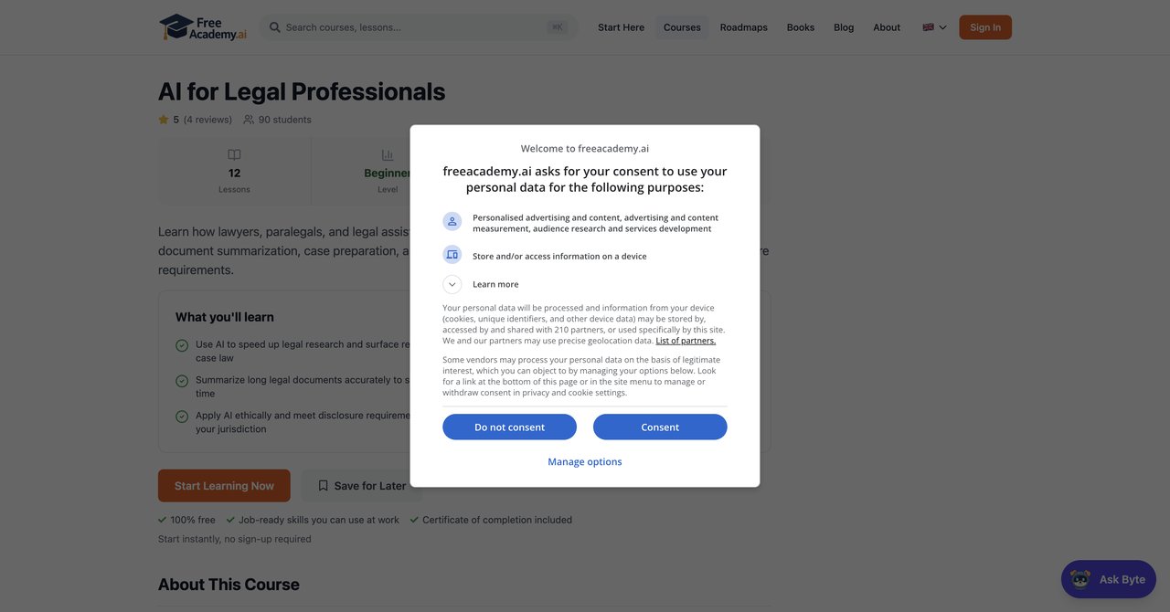 FreeAcademy AI Legal Course