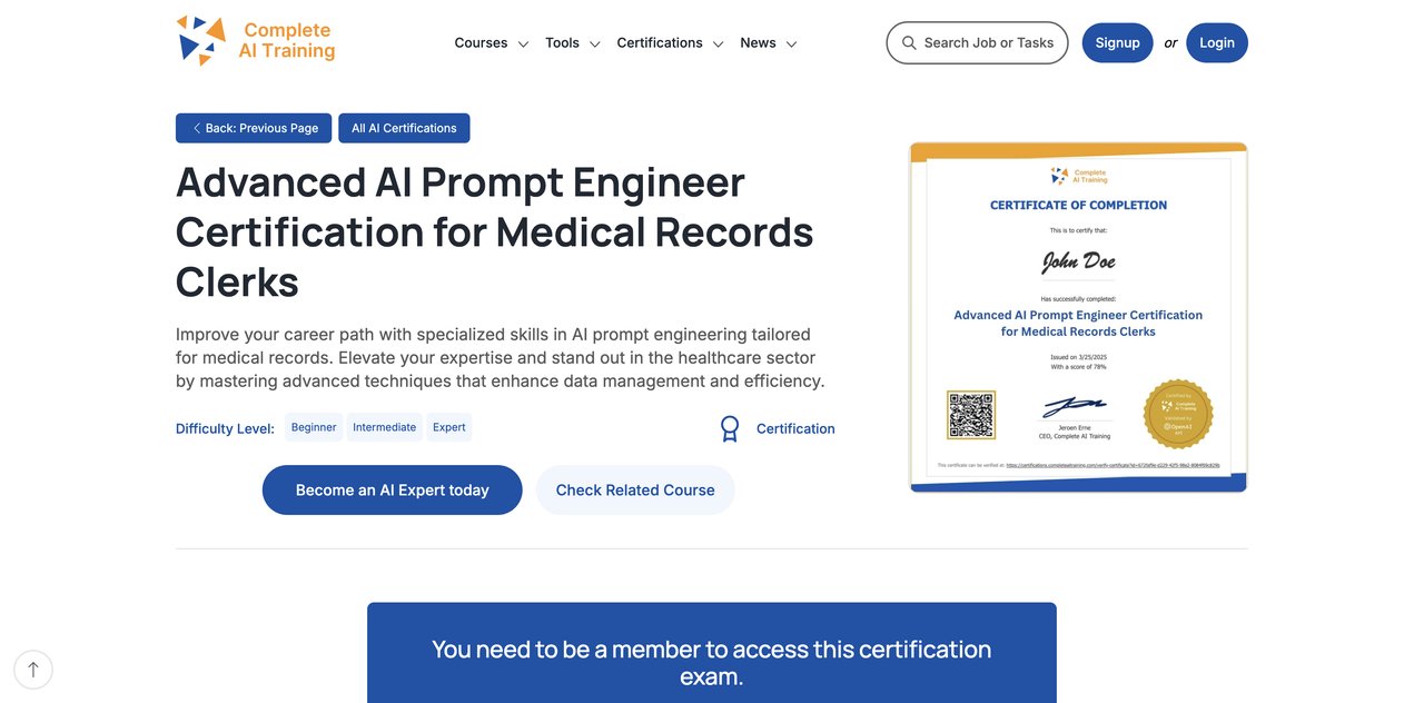 Advanced AI Prompt Engineer Certification