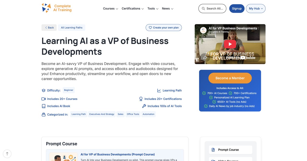 CompleteAI Training , AI for VP of Business Developments