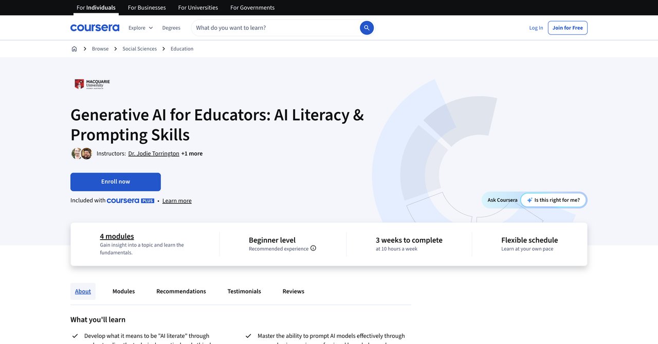 Generative AI for Educators