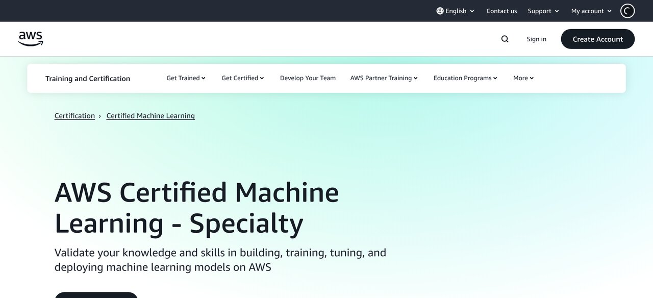 AWS Certified Machine Learning - Specialty