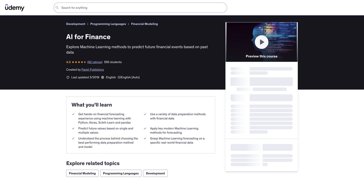 AI for Finance