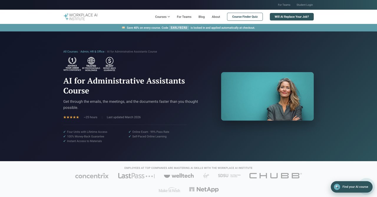 AI for Administrative Assistants Course by Workplace AI Institute