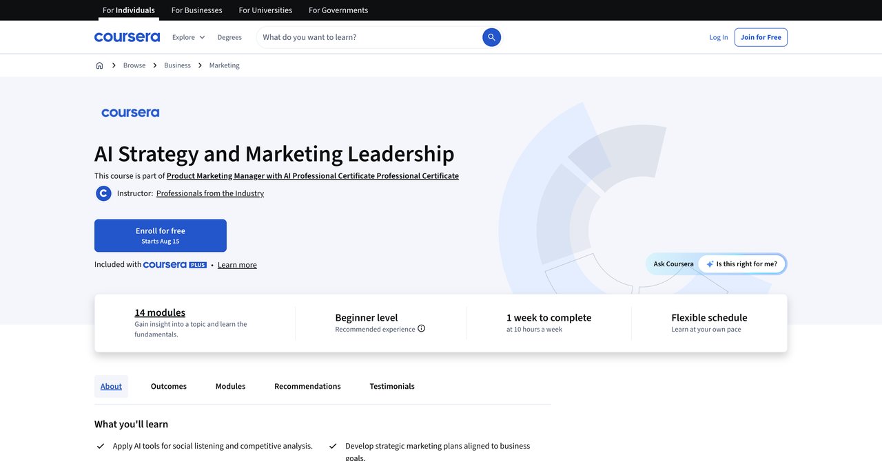 AI Strategy and Marketing Leadership