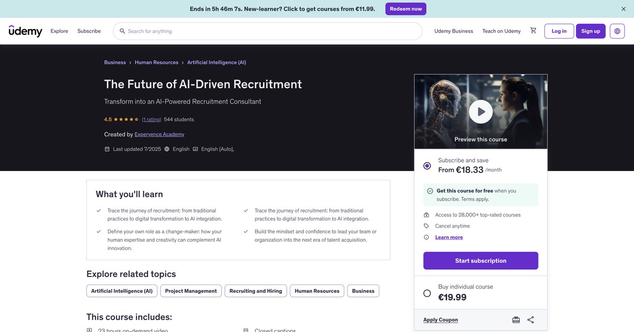 Future of AI-Driven Recruitment Udemy