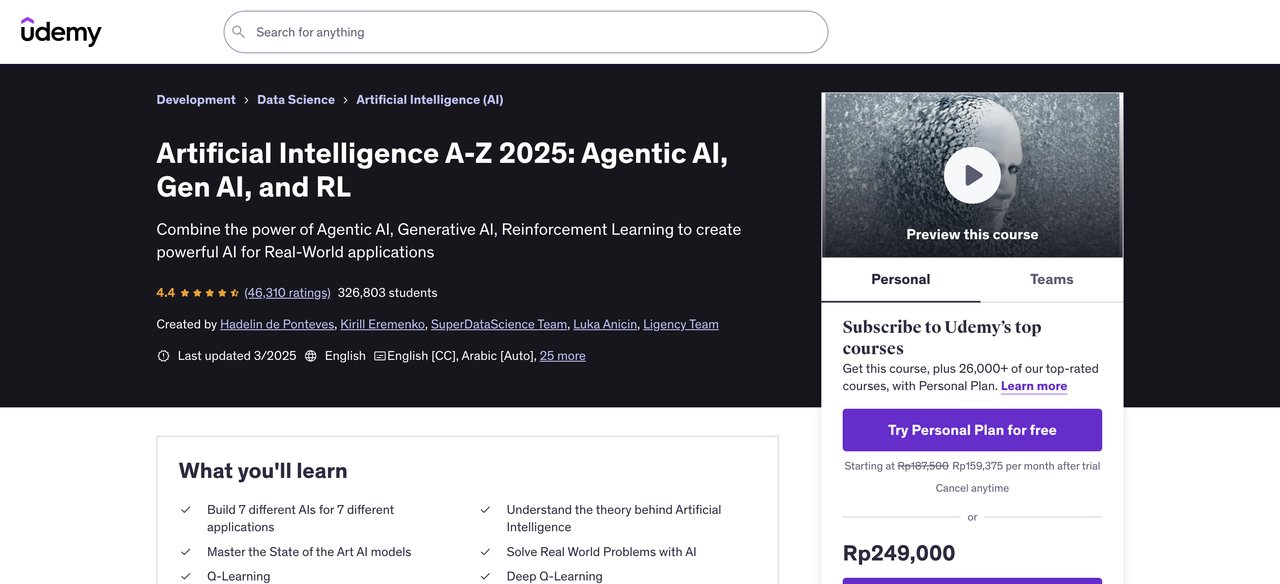 Artificial Intelligence A-Z 2025