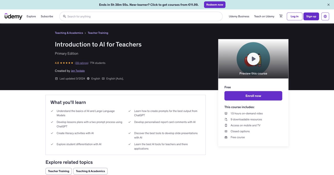 Introduction to AI for Teachers